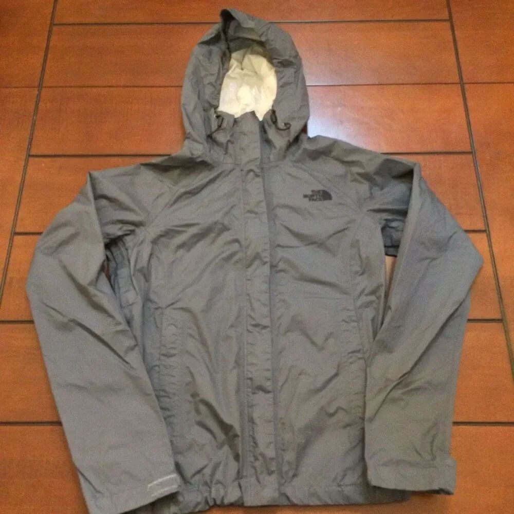 The North Face Hyvent gray windbreaker jacket gray xs